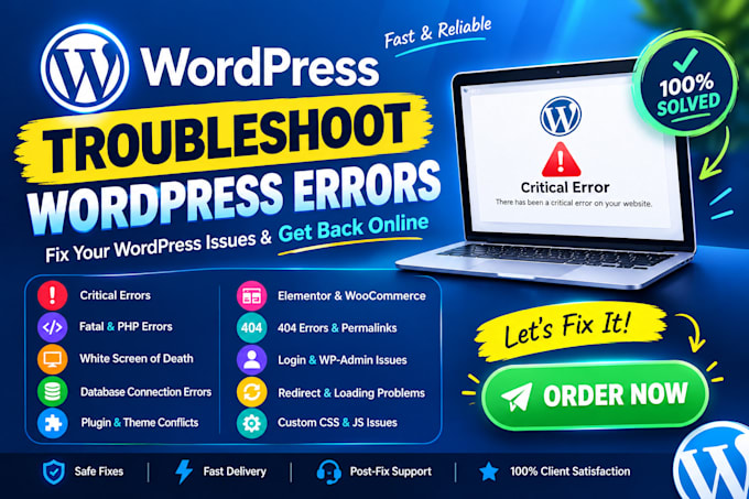 troubleshoot wordpress errors and fix website issues
