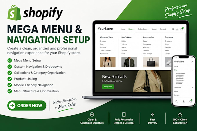 shopify navigation shopify menu mega menu shopify website shopify collection