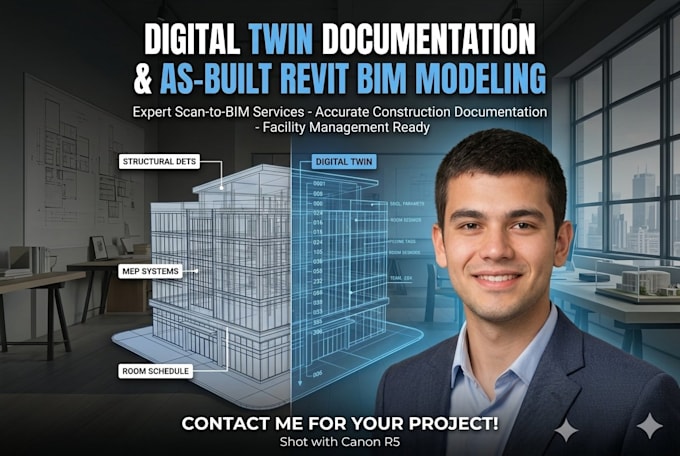 do digital twin documentation and as built revit bim modeling