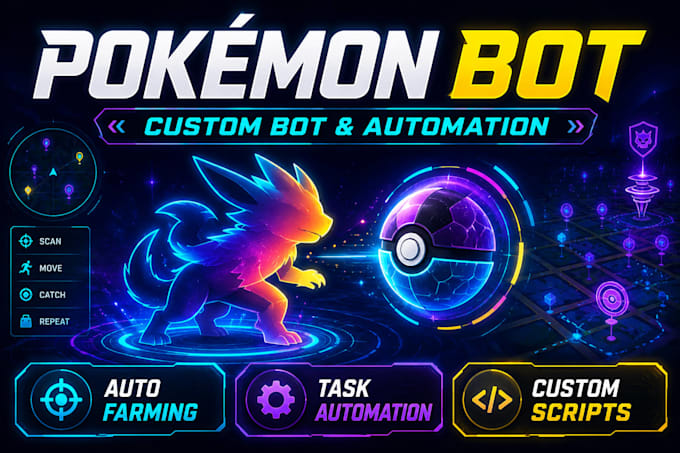 create pokemon bot for automation and more