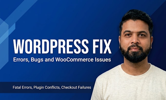 fix wordpress issues, errors, bugs, woocommerce fix, fix wordpress website
