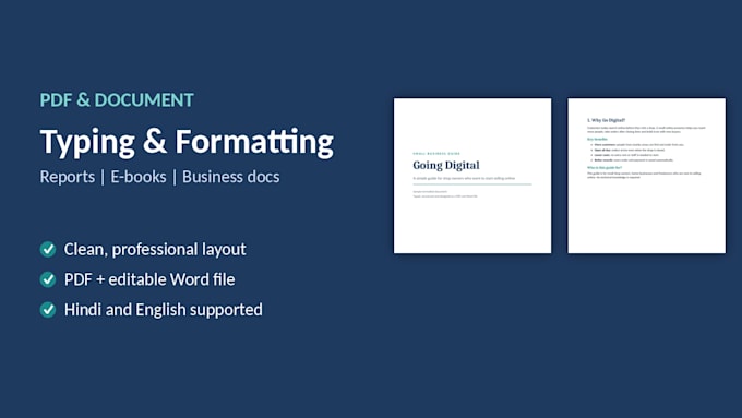 type, format and design your PDF document or report