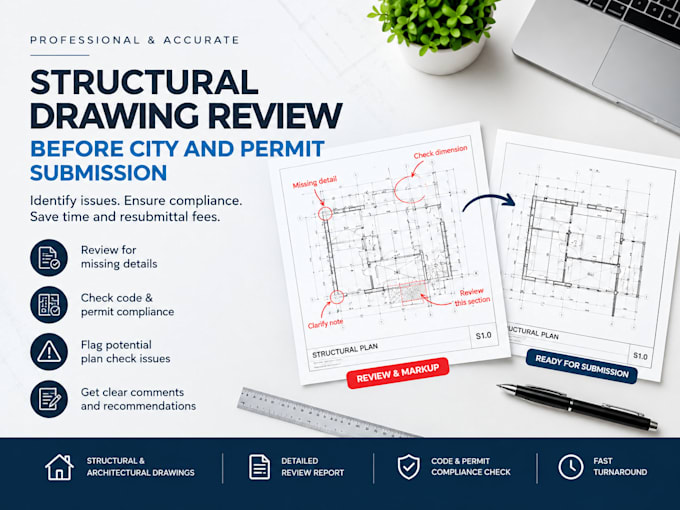 review structural drawings before city permit submission