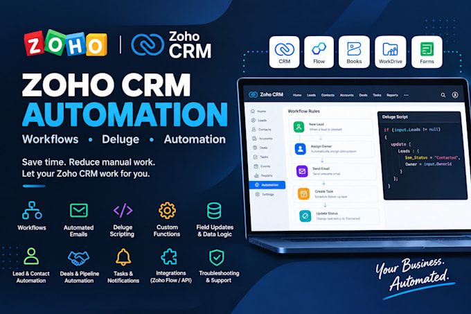 automate your zoho CRM workflows, processes and tasks