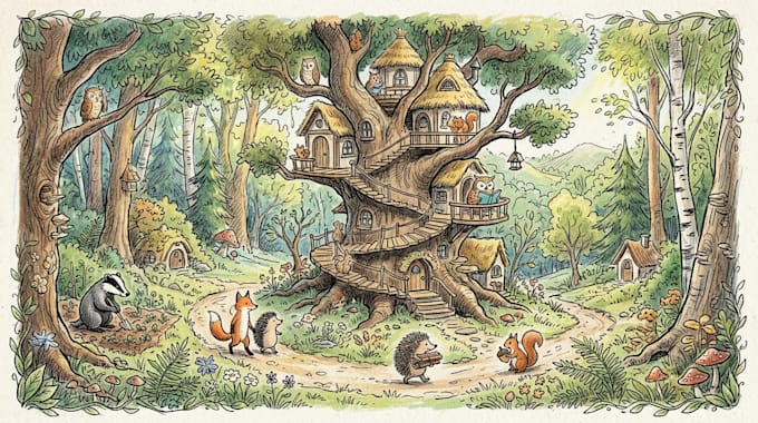 create a hand drawn illustration
