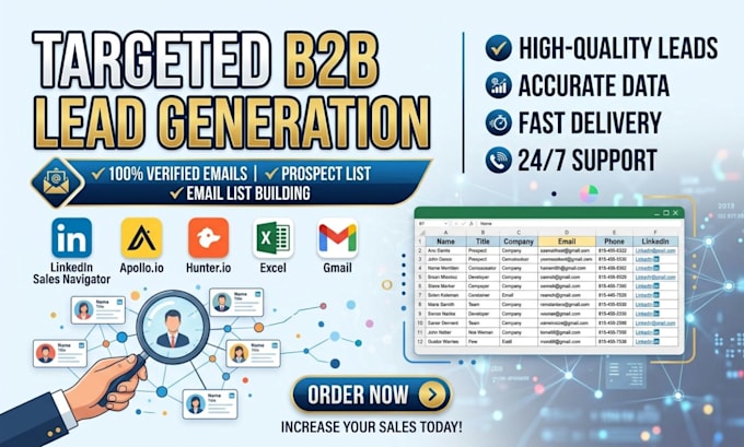 do targeted b2b lead generation, prospect email list