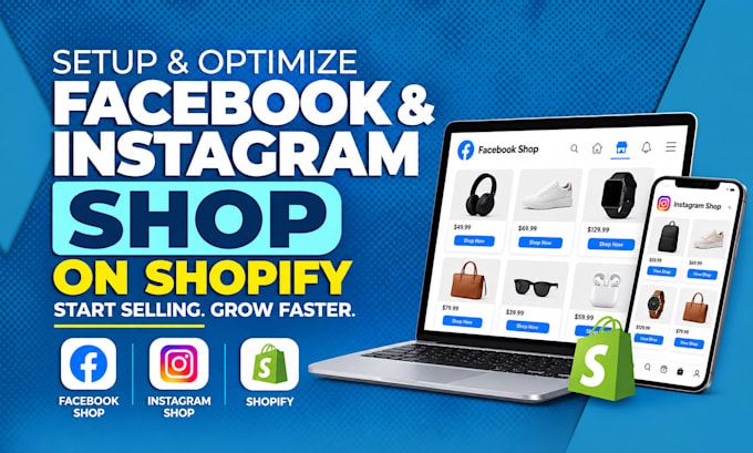 set up facebook shop, instagram shop setup integrate with shopify or woocommerce