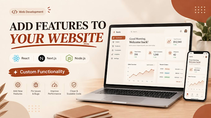 add features to your react or nextjs website