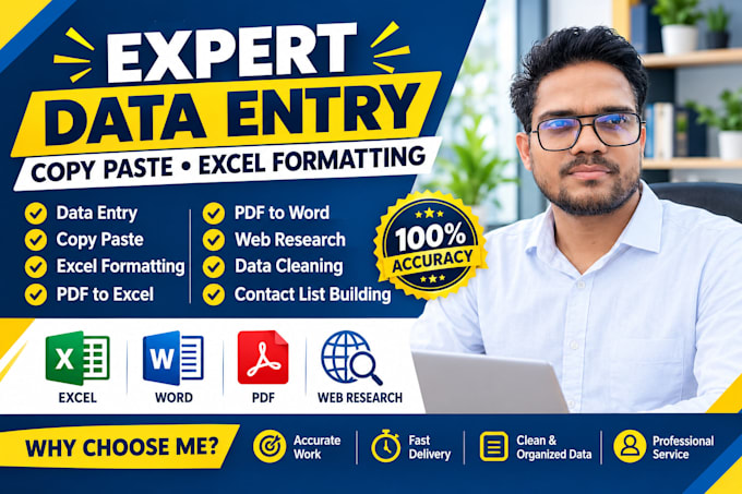do expert data entry copy paste excel formatting