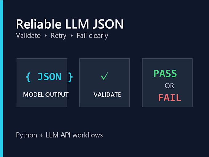 fix inconsistent json outputs in your python llm API workflow