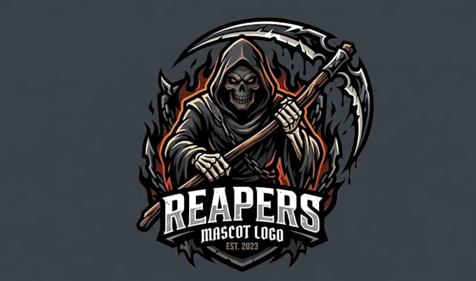 create reaper mascot logo with unlimited revision