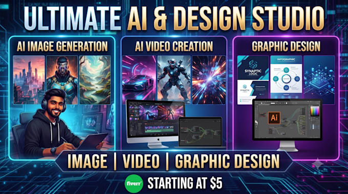 do professional ai image generation , ai video generation, promt generation