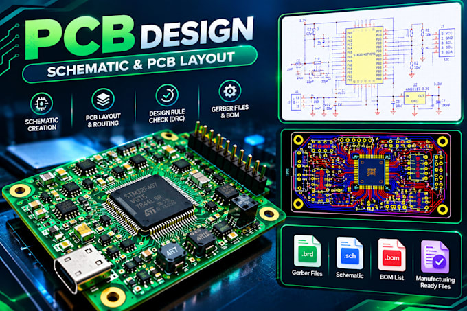 design professional pcb, schematic and pcb layout