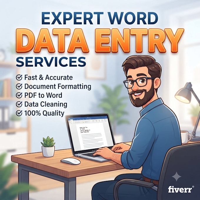 be fastest word data entry, copy paste, PDF to word work