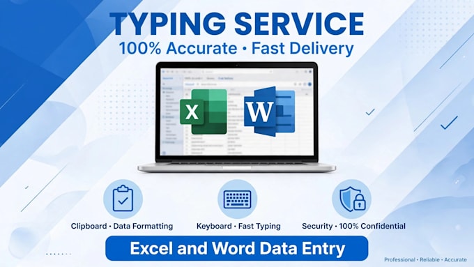 do 20 data entry typing in excel and google sheets in 1 day