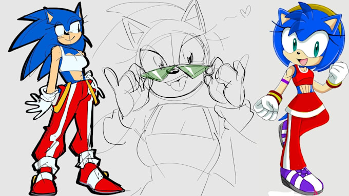 draw your sonic oc in a sonic adventure inspired style