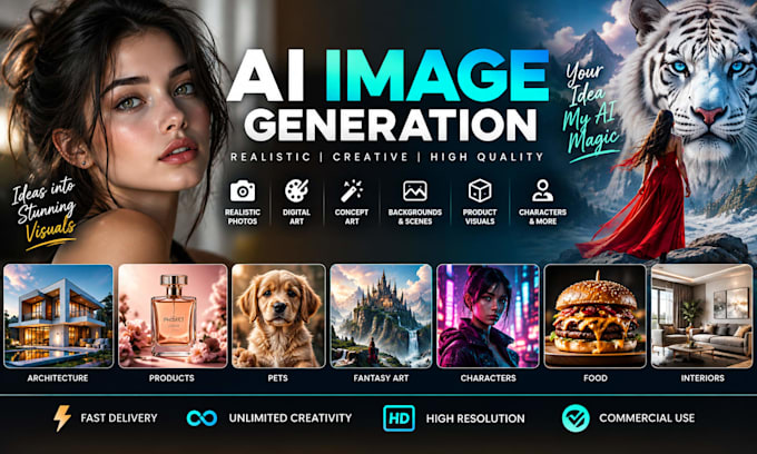 create realistic ai images, ai art and ai generated visuals