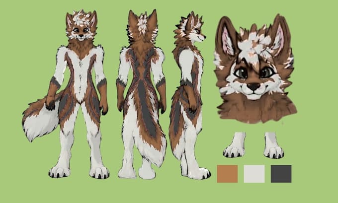 draw custom fursona oc furry reference sheet nsfw furry reference sheet protogen