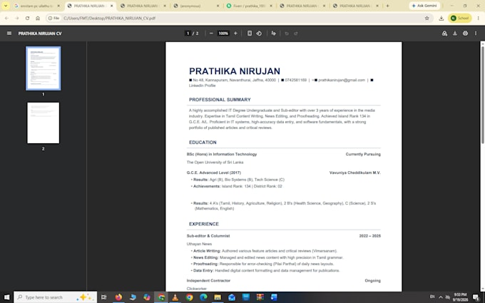 do  data entry and fast typing in tamil and english