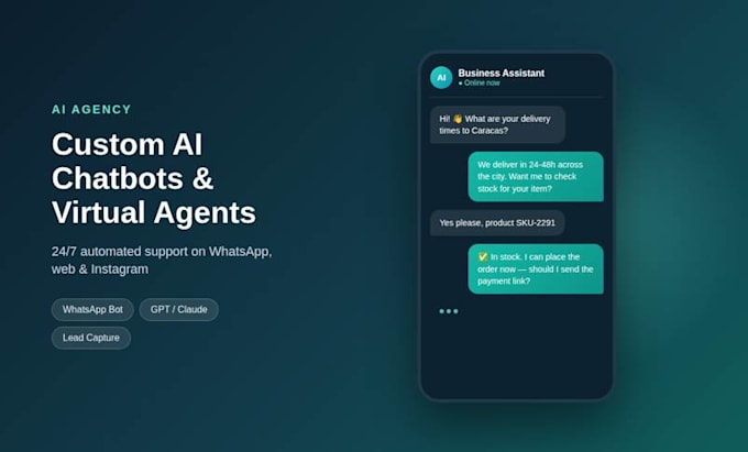 build a custom ai chatbot or virtual agent for your business