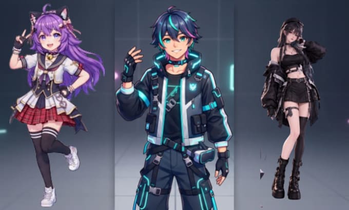 create a custom 3d vtuber avatar with vroid and vrchat avatar 3d model