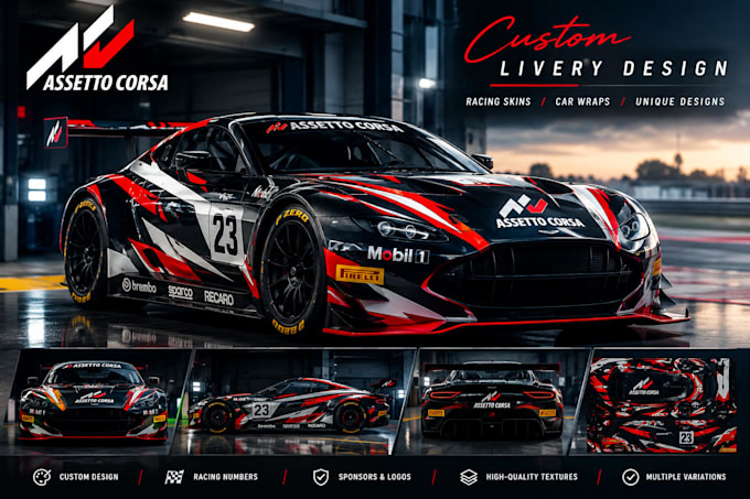 create custom assetto corsa livery design and racing skins