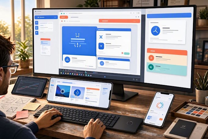 do animated website ui ux design and mobile app ui ux design