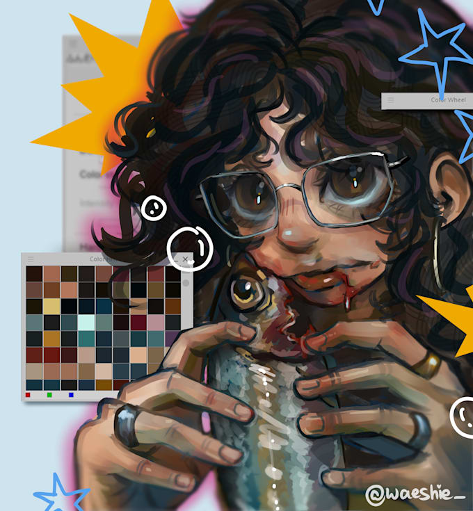 draw stylized portrait for oc, pfp, vtuber and fanart