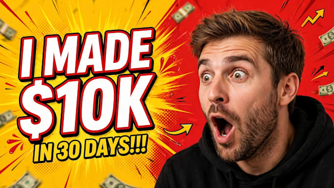 design 1 modern  eye catching viral youtube thumbnail