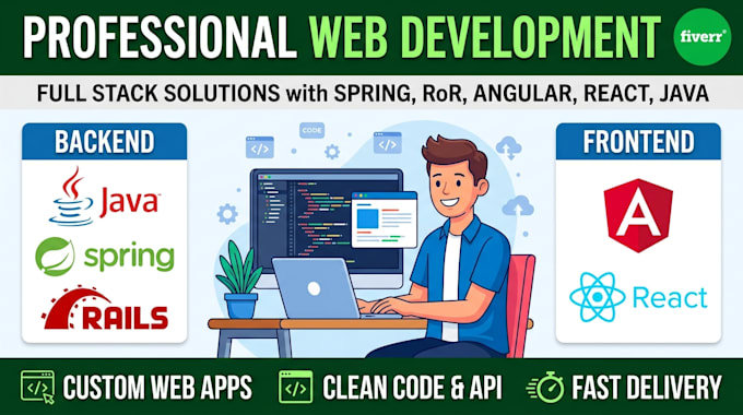 build or fix your app with spring, python, ror, angular or react