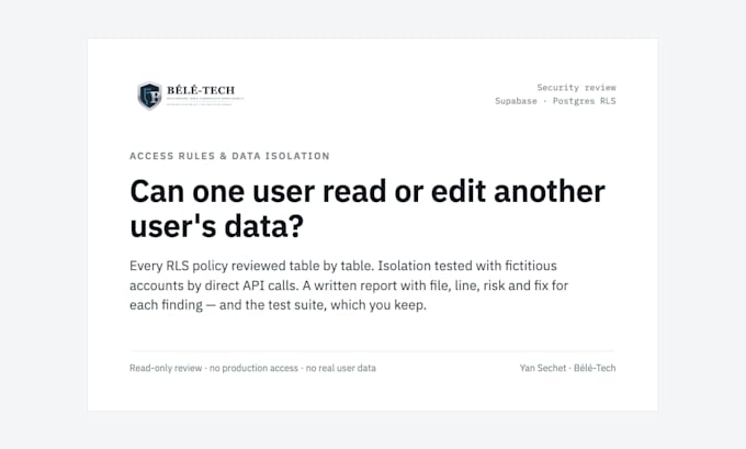 audit your supabase rls policies and test data isolation