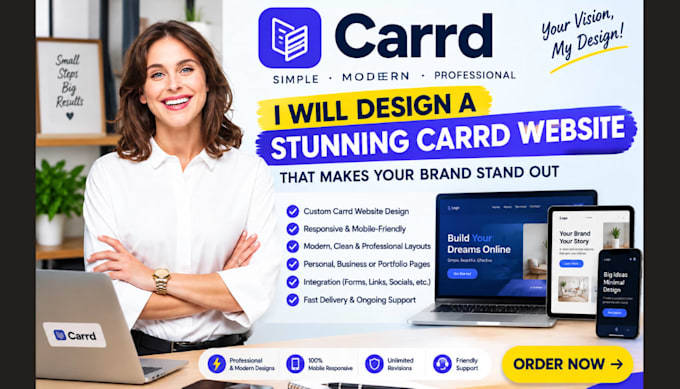 design a minimalistic carrd website carrd landing page