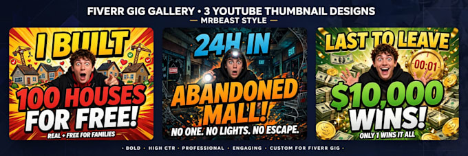 design 3 viral youtube thumbnail