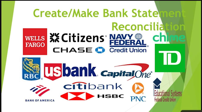 reconcile bank statement PDF to editable format
