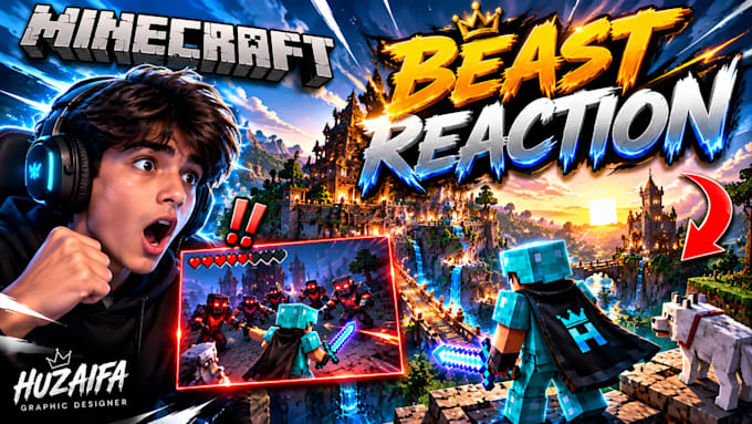 design eye catching graphics and youtube gaming thumbnails