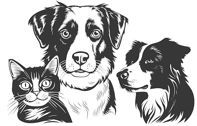 draw awesome pet line art in 24 hours