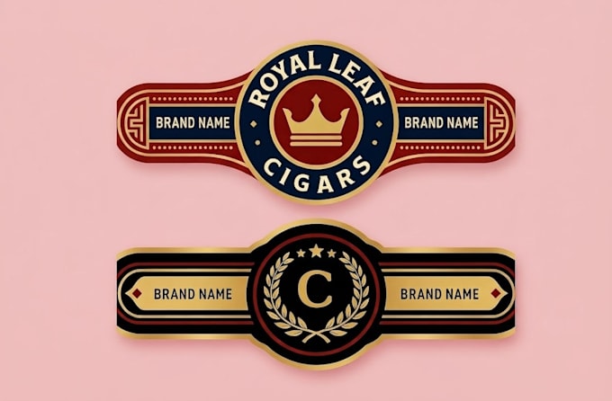 do professional modern cigar logo, bands, label, and cigar box design