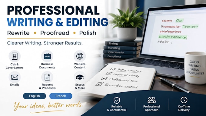 professionally rewrite, edit and polish your content