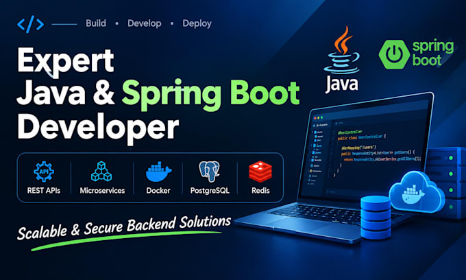 develop backend microservices, rest apis, and java applications