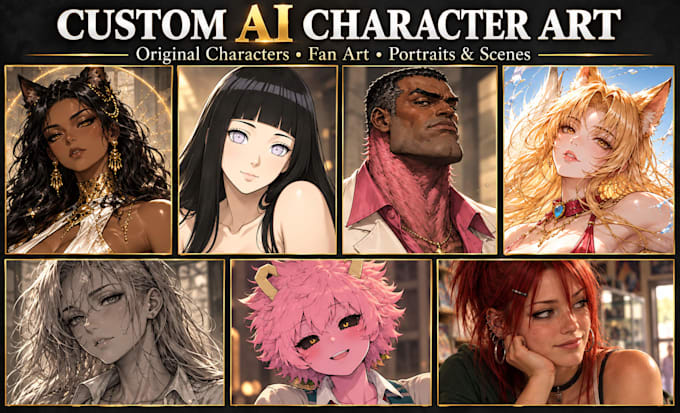 create custom ai character art and oc portraits