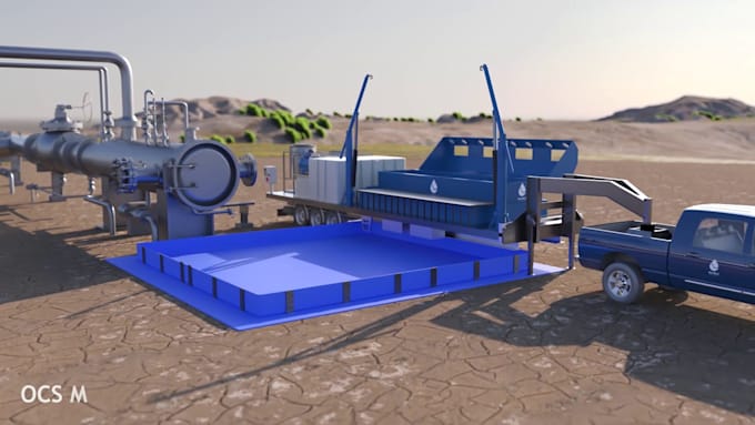 create 3d industrial animation oil and gas engineering machinery visualization