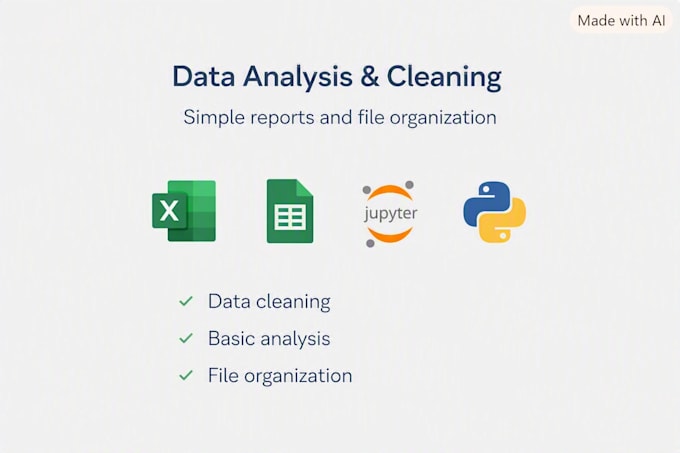 do simple data analysis, data cleaning and organize your files