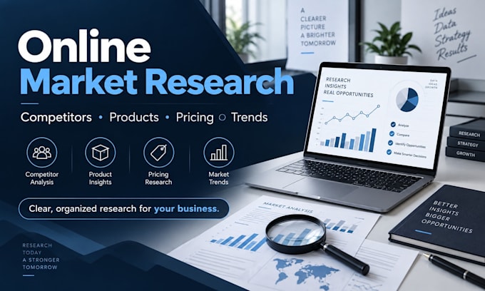 do online research, market research, and competitor research