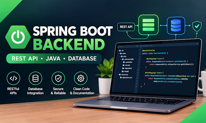 build secure java spring boot backend, rest API