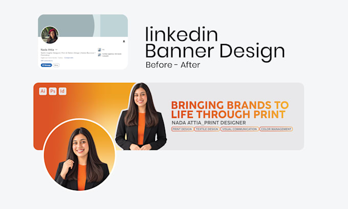 design a professional linkedin banner for your profile