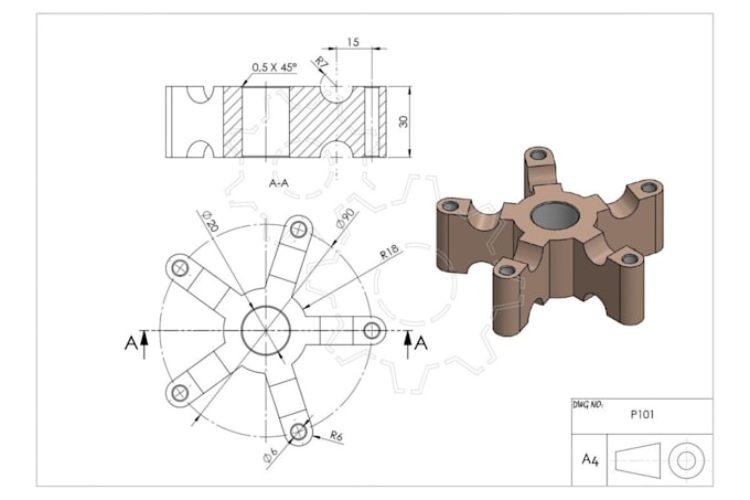 convert 2d cad technical drawing into 3d cad models for 3d printing