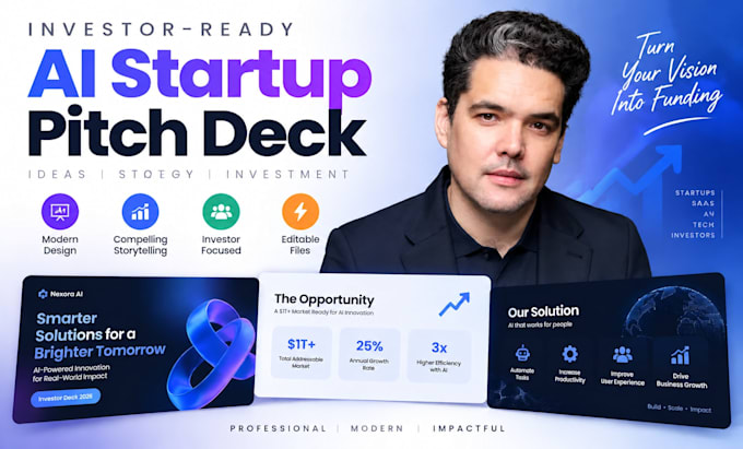 create ai pitch deck investor startup presentation saas