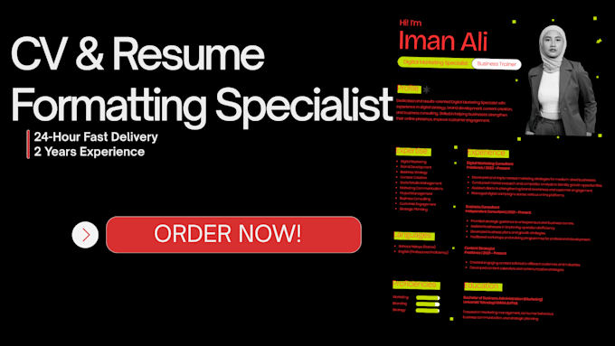 create, format, and redesign your CV or resume