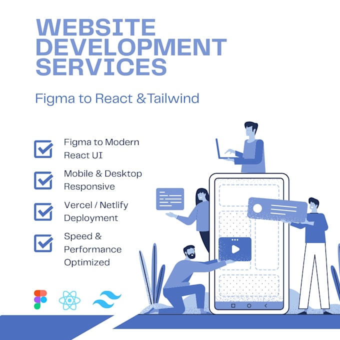convert figma to responsive react and tailwind