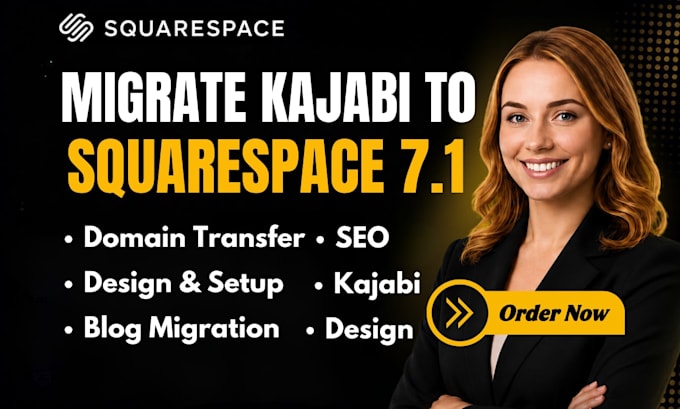 migrate kajabi to squarespace 7 1 with SEO domain transfer design setup migrate